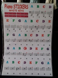 鋼琴鍵盤貼61鍵88鍵/電子琴手卷五線譜按鍵貼紙/鋼琴鍵盤貼紙(全新/現貨/彩色)