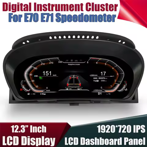 Linux 12.3''HUD LCD Display For BMW X5 E70 X6 E71 Digital Instrument Gauge Cluster Speedometer Cockp
