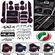 PERODUA 2025 Car Interior Slot Mat Axia Alza Bezza Ativa Aruz VIVA Myvi Dashboard holder carpet