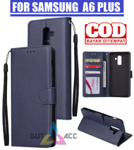 LEATHER CASE KULIT UNTUK SAMSUNG A6 PLUS/ FLIP WALLET KULIT UNTUK SAMSUNG A6 PLUS/ CASING DOMPET KUL