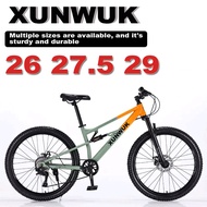 XUNWUK Brand-New Mountain Bike: Suspension Equipped, 21-Speed, 26/27.5/29in Sizes