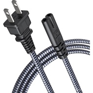 Power Cord, Goalfish 15ft AC Power Cable 7A 125V TV Power Cord 18AWG 2 Prong Power Cable Replacement