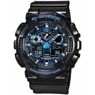 [Powermatic] Casio GA-100CB-1A G-Shock Matte Black with Blue Limited Sport Watch