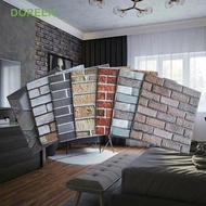 DOREEN Self Adhesive Tiles, 3D PVC Kitchen Wall Sticker, Wall Stickers Oil Proof Peel and Stick Not Fade Cobblestone ​Imitation Brick Bathroom