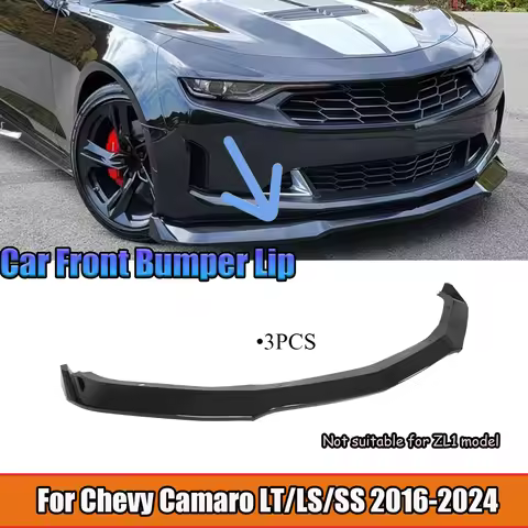 For Chevy Camaro LT/LS/SS 2016-2024 MP Style Car Front Bumper Lip 3PCS Spoiler Diffuser Splitter Aut