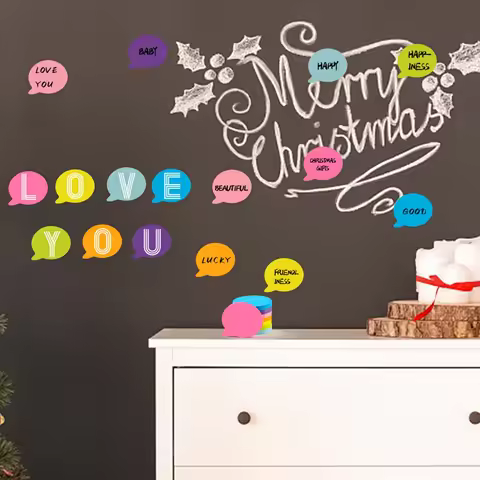 8Pcs Colorful Chat Box-Shaped Sticky Notes, Vibrant and Colorful Message Paper, Durable and Strong A