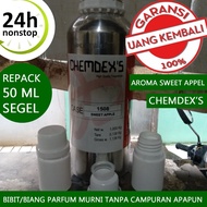 BIBIT BIANG PARFUM CHEMDEX SWEET APPLE MURNI AROMA APEL PRODUK CHEMDEX REPACK 50 ML SEGEL LABOR TANP