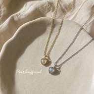 Pearlie. Pearlie. Ready Stock | Love Moonstone Necklace Moonstone Feel Korean Style Clavicle Chain S