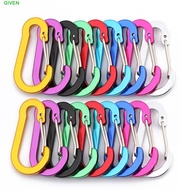 GIVEN Keychain Outdoor Durable Hook S-shape Fishing Climbing Spring Buckle