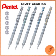 Pentel Mechanical Pencil Graphgear 500 Silver