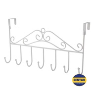 7 Way Vintage Door Hanger Clothes Holder Detachable Metal Hook Rack 42x23x4.7cm Door Hanger Hook Rac