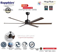 Sapphire NEW FM7272 DC ORB 72” DC Motor Ceiling Fan 6 Speed Forward + 6 Speed Reverse ( 24W 3 Color 