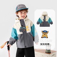 เสื้อผ้ากลางแจ้งกันน้ำแจ็คเก็ตลายการ์ตูนสำหรับเด็กรุ่น Paw Patrol เสื้อแจ็คเก็ตใส่โจมตีเด็กหญิงเด็กช