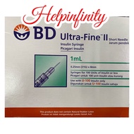 BD Ultra Fine II Short Needle Insulin syringe 31G (1ml) 100s
