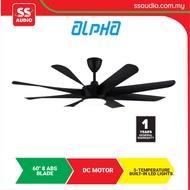 ALPHA VISTA-8B/60 LED BLACK  VISTA 60" 8 ABS BLADE DIMMING LED LIGHT 12 SPEED FORWARD | REVERSE ULTR