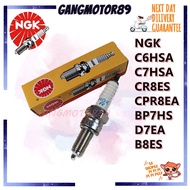 NGK 100% ORIGINAL c6/ C7HSA / CPR8EA-9 / BP7HS/B8ES/D7EA PLUG EX5/Y15/LC135/KRISS/DREAM110