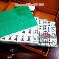 GM831 [37x28x22mm 綠水晶] 全新 水晶麻雀 標準廣東牌尺寸/越南牌 套裝連盒 馬吊/麻將/Mahjong (Vietnam) 正常144隻+16隻越南專屬牌+4空白 共164張+籌碼