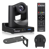 Chameye NDI PTZ Camera 20x Optical Zoom AI Auto Tracking PTZ Camera with LCD Display, 3G-SDI IP 1080
