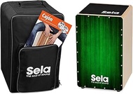 Sela SE 137 FR Varios Green Cajon Bundle with Backpack, Seat Pad, French Beginner School, CD and DVD