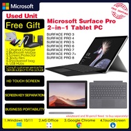 Microsoft Surface pro5 Pro 3 pro 4  pro6  pro7 Tablet Laptop 2 in 1 PC 4G/8G/16G RAM 64G/128G/256GB/512G SSD  Win10 system With touch screen（WiFi /cameras /usb3.0/minidp/tf card slot