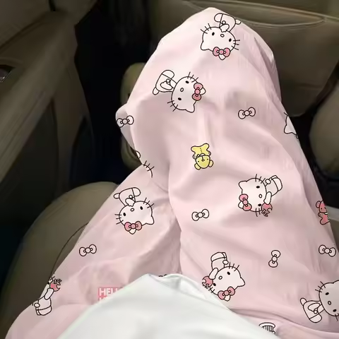 Sanrio Hello Kitty Pajama Pants Wide Kawaii Kitty Leg Pants Summer Thin High Waist Casual Trousers G