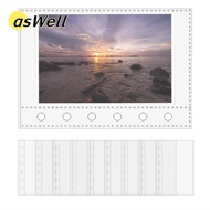 ASWELL Card Protector Sleeves, A7  A7 Binder Pages, 6-Ring Binder Refill