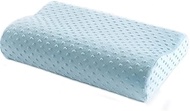 Bed pillow, memory foam pillow, ergonomic pillow, Sleeping bamboo memory foam pillows, neck travel pillow (Color : Blue, Size : 30X50cm)