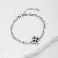 Hyl Jewelry 644B Wanita Gelang Titanium  Bangle Bracelet Four Leaf Clover Terbaru Anti Karat Dan Ker