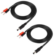 DC 5.5mm x 2.1mm to 4mm Banana Plugs Cable,DC 5521 Male to 4mm Bullet Banana Plug18AWG Cable Connect