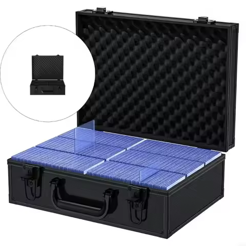 PSA Card Storage Box Organizer Graded Card Case Versatile with EVA Foam Protection Deck Box for TCG 