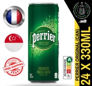 PERRIER ORIGINAL Sparkling Mineral Water 330ML X 24 (CAN) - FREE DELIVERY within 3 working days!