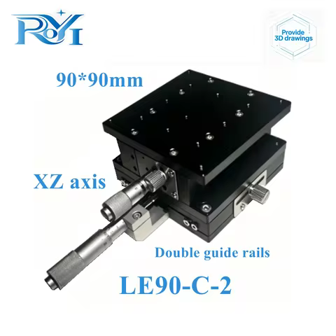 XZ Axis 90x90mm Sliding Stage Displacement Lift Platform Double Guide Rail XZ90-L-2 LE90-L-2 for Pre