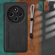 Leather Case For Poco C75 Phone Case with Adjustable Phone Rope