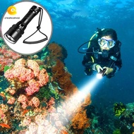 CREAMCANVAS​ Diving Flashlight, High Power IP68 Waterproof Professional Diving Light, Highest Rating