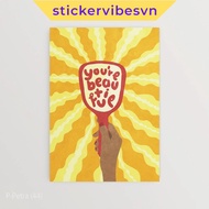 Fomex wall paintings, Radiant Affirmation, double-sided adhesive, printed upon request.