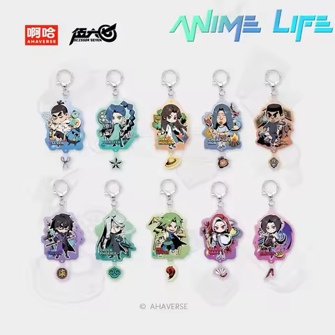Official Anime Scissor Seven 567 QI 7th Anniversary Acrylic Keychain Bag Pendant Collection Cosplay 