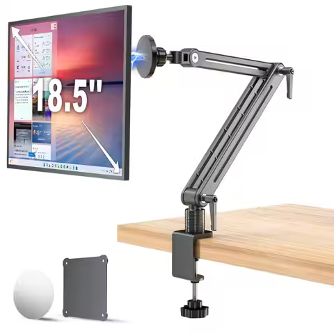 Strong Magnetic Portable Monitor Desk Clamp 75mm VESA Mount 4.7 12.9 15.6 16 17.3 18.5 inch 360 Rota