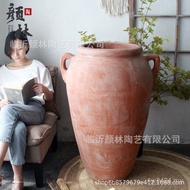 Pottery Courtyard Stoneware Landscape Large Pottery Pot Floor Pottery Pot Red Pottery Large American