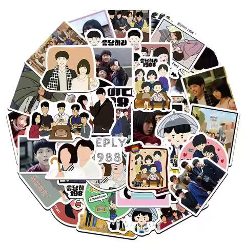 50Pcs Popular Korean Dramas Reply 1988 Waterproof Graffiti Stickers for Helmet Bicycle Hand Account 