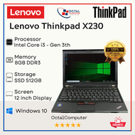Laptop Lenovo Thinkpad X230 X220 x201 Core i3 Ram 8GB SSD 512GB - Second Murah Bergaransi