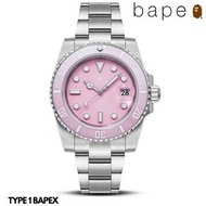 🇯🇵日本代購 A BATHING APE TYPE 1 BAPEX PINK BAPE手錶 猿人手錶 BAPE 1I80-187-001 生日禮物 聖誕節禮物 情人節禮物 Birthday gift present