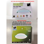 YETPLUS YET 555/560/565/5010  [ ROUND 18W 6 INCH] LED DOWNLIGHT (DAYLIGHT / COOL WHITE / WARM WHITE)