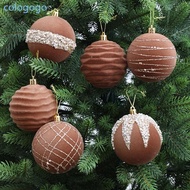 COLO 6PCS Festival Flocking Christmas  Colorful Decorations For Holiday Homes Party