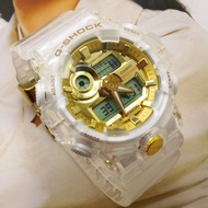 Casio GShock Skeleton Glacier Gold 35 Anniversary GA-735E GA-835E G Shock Lelaki