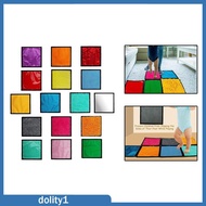 [Dolity1] 16x Textured Sensory Mats Touch Floor Tiles for Aged 3 to 6 Kids Classroom