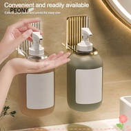 PEONIES Soap Bottle Holder, Self-Adhesive Free of Punch Shower Gel Hanger, Portable Transparent Wall Hanger Shampoo Holder Bathroom Organizer Holder