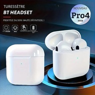 Pro 4 TWS Bluetooth Earphones with Microphone HiFi Stereo earpod Wireless Earbuds Bluetooth with Mic