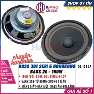 2 Loa Bass 20 Boss 301 Seri 4 5 HongKong 150W-8 Ôm-Coil 25 6 Lớp Bass Ấm Lời Sáng Củ Loa Bass 20 Cao