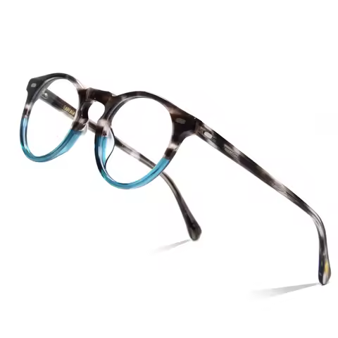 Vintage Round Acetate Men's Optical Glasses Frame Gregory Peck OV5186 Blue Light Blocking Glasses Wo