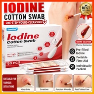 Local Stock Disposable Iodine Alcohol Swab Alcohol Cotton Swab Disinfectant Wound Disinfecting Solut